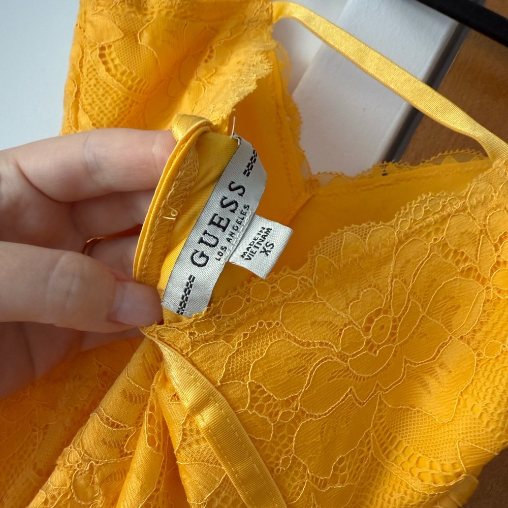 Guess Yellow Lace Dress - Picture 5 of 5
